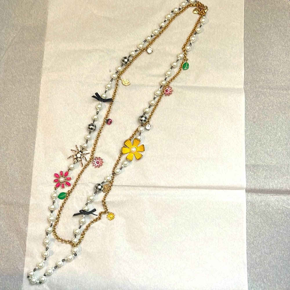 Long Betsey Johnson Spring Necklace